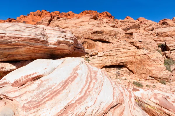 Widok kanionu red rock na pustyni mojave. — Zdjęcie stockowe