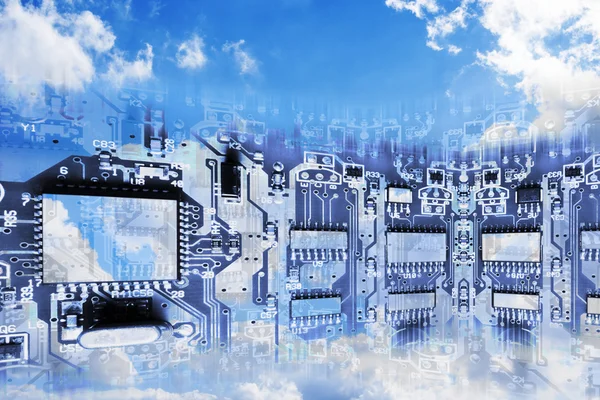 Εννοιολογική εικόνα του cloud computing概念形象的云计算 — 图库照片