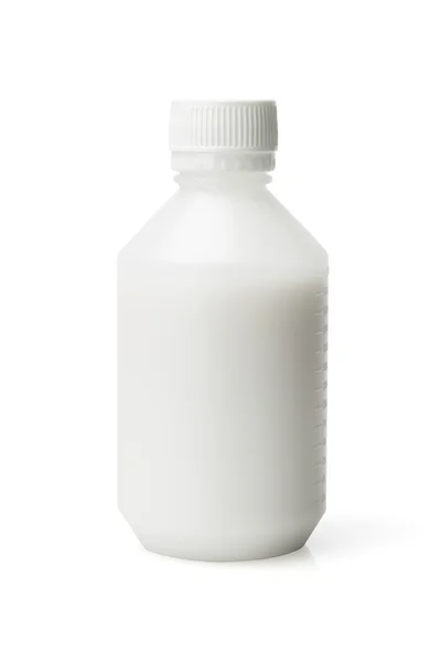 Пластиковая бутылка жидкой медицины — стоковое фото