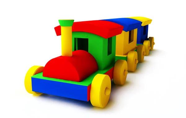 รถไฟของเล่นที่มีสีสัน — ภาพถ่ายสต็อก