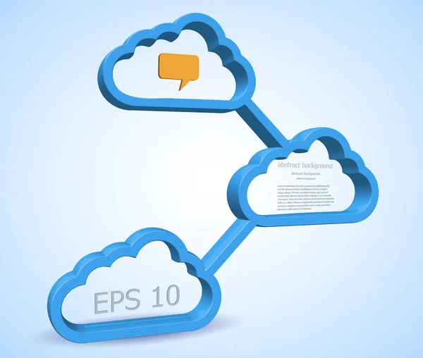 Διανυσματικά σύννεφο σχεδιασμό ηλεκτρονικών υπολογιστών. eps10 — Διανυσματικό Αρχείο