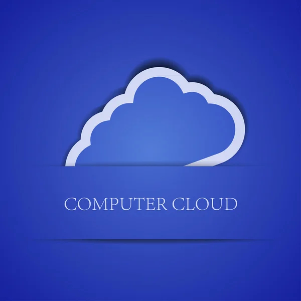 Vector creative computer cloud background. Eps10 illustration — Stock Vector