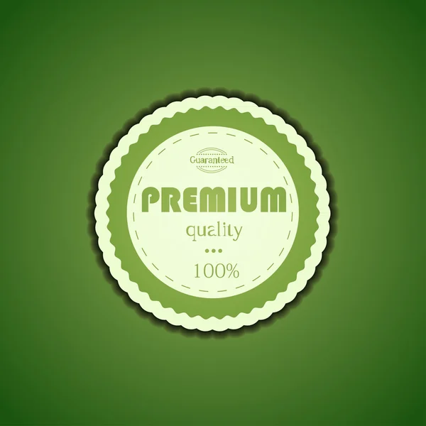 Ícone de qualidade premium vetorial no verde. Eps10 —  Vetores de Stock