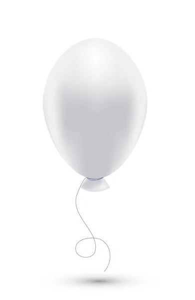Balão branco vetorial isolado em branco. Eps10 — Vetor de Stock