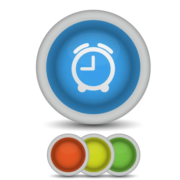Vetor ícone do relógio de alarme no branco. Eps10 — Vetor de Stock