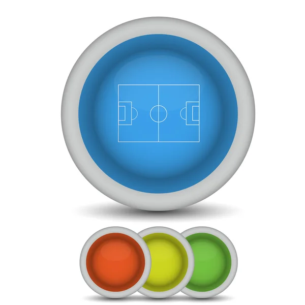 Ícone de campo de futebol vetorial no branco. Eps10 —  Vetores de Stock
