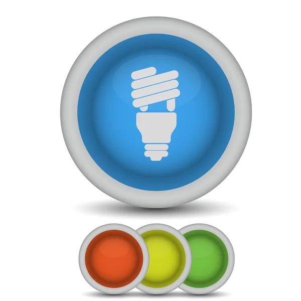 Vector light bulb icon on white. Eps 10 — Stock Vector