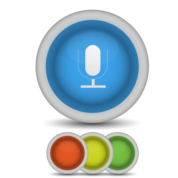 Vector microphone icon on white. Eps10 — Stock Vector