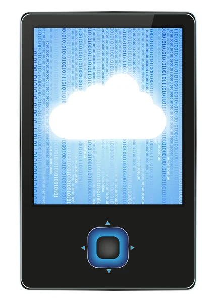 Vector speler met cloud op binaire geïsoleerd op een witte achtergrond. eps10 — Stockvector