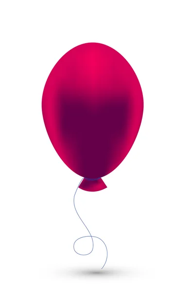 Balão vermelho vetorial isolado em branco. Eps10 — Vetor de Stock