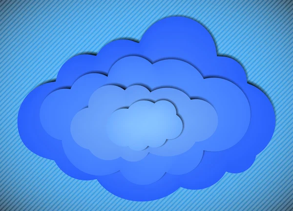 Vektorwolke Hintergrund auf einem gestreiften Hintergrund. eps10 — Stockvektor
