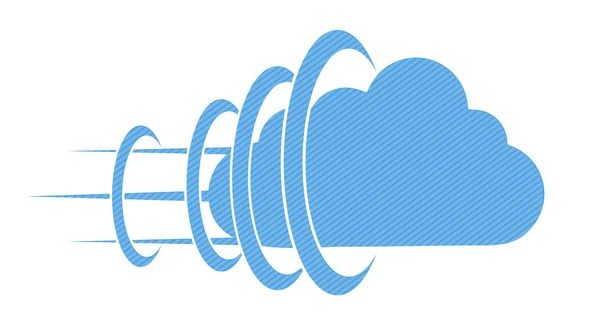 Vektorové koncept mrak na bílém pozadí. eps10 — Stockový vektor