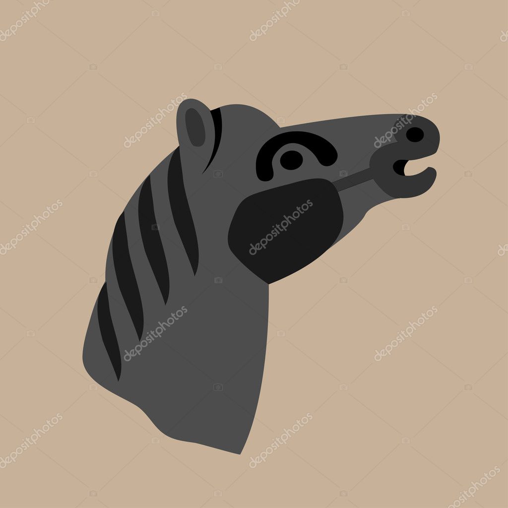 Vector horse on brown background. Eps10 Stock Vector Image by ©trambo