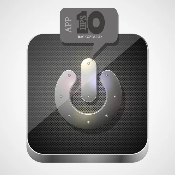 Vector play icono de la aplicación con el discurso de burbuja gris. Eps10 — Vector de stock