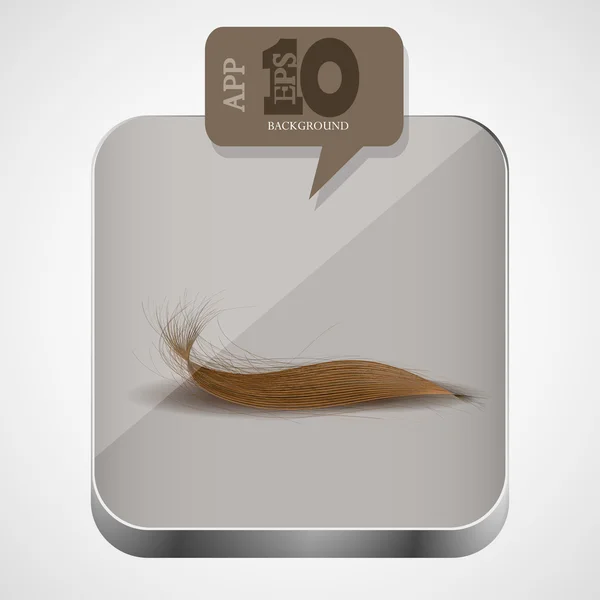Ícone de aplicativo de cabelo vetorial com discurso bolha marrom. Eps10 — Vetor de Stock