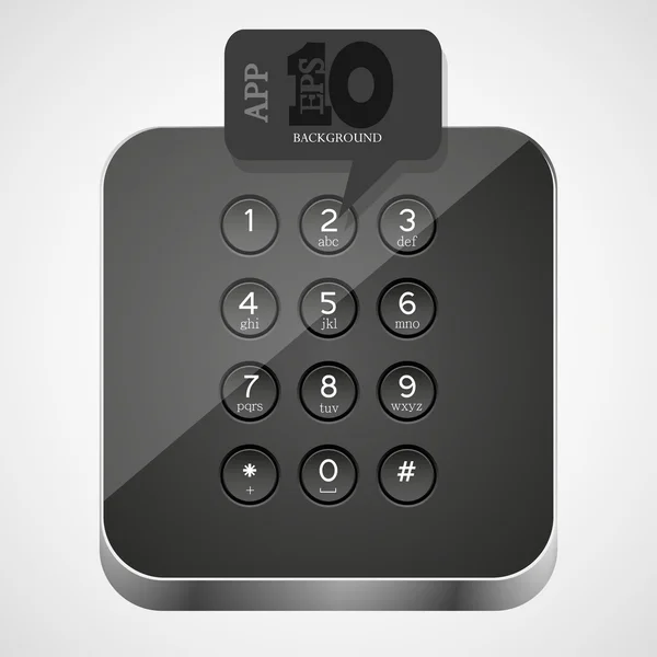 Icona dell'app tastiera vettoriale con discorso a bolle nere. Eps10 — Vettoriale Stock