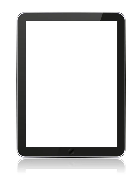 Tableta de computadora realista vectorial aislada en blanco. Ilustración Eps10 — Vector de stock
