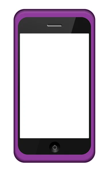 Smartphone vectoriel dans une housse rose isolé sur blanc. Eps 10 — Image vectorielle