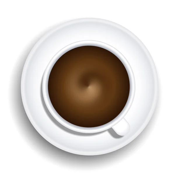 Vektor en kopp kaffe isolerad på vit bakgrund. EPS 10 — Stock vektor