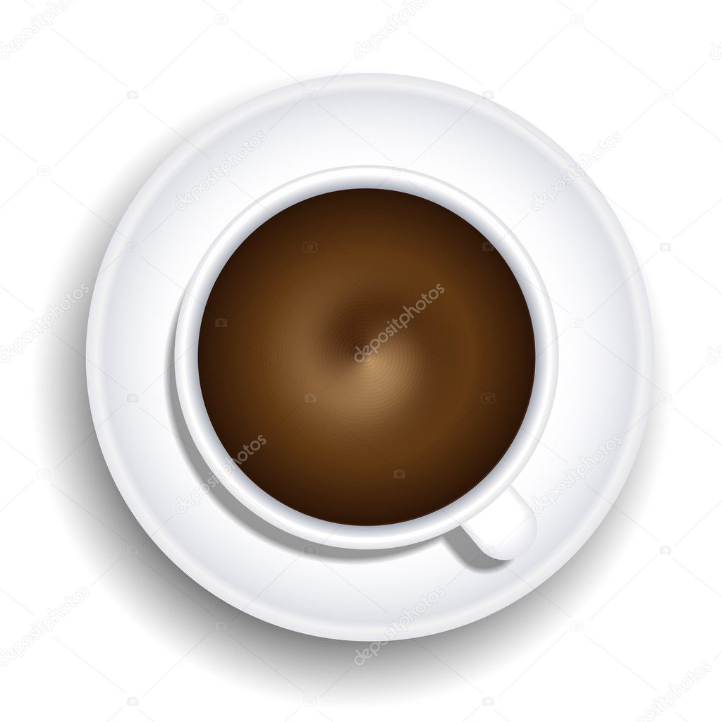 Vector a cup of coffee isolated on white background. Eps 10
