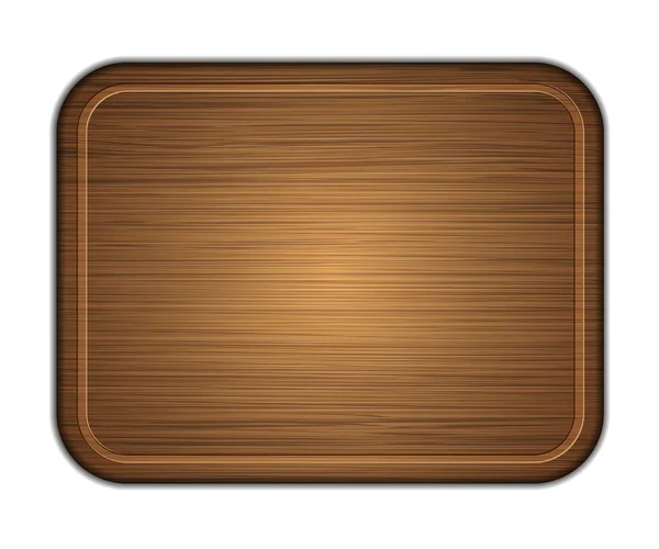 Placa de corte de madeira isolada no fundo branco. — Fotografia de Stock