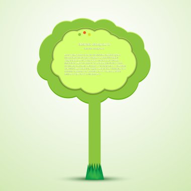 Vector creative tree with place for your text. Eps 10 clipart