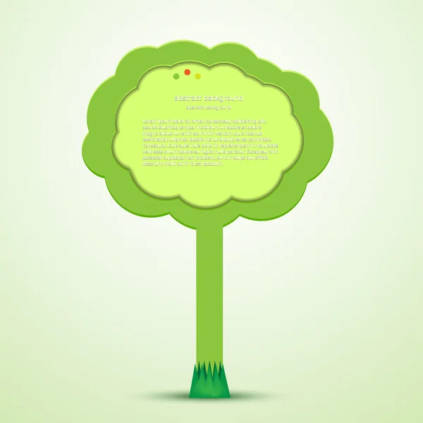 Vector creatieve boom met plaats voor uw tekst. EPS 10 — Stockvector