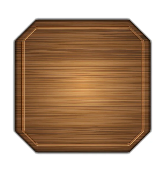 Placa de corte de madeira isolada no fundo branco. Ilustração — Fotografia de Stock