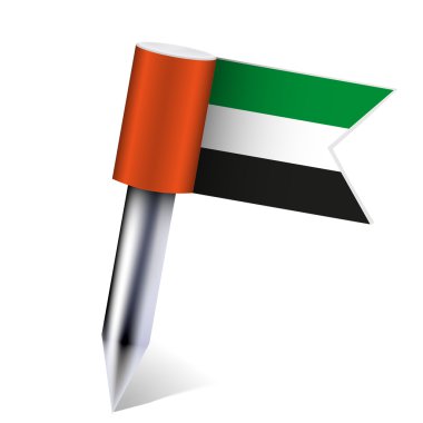 Vector United Arab Emirates flag isolated on white. Eps 10 clipart