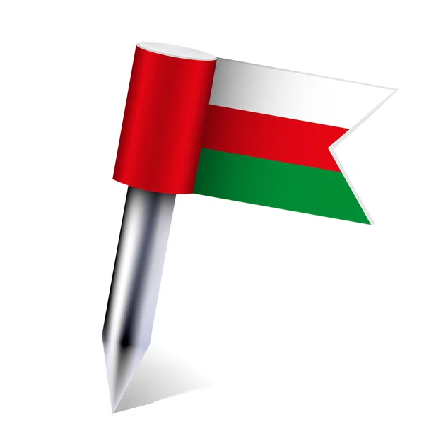 Vector Oman bandeira isolada em branco. Eps 10 — Vetor de Stock