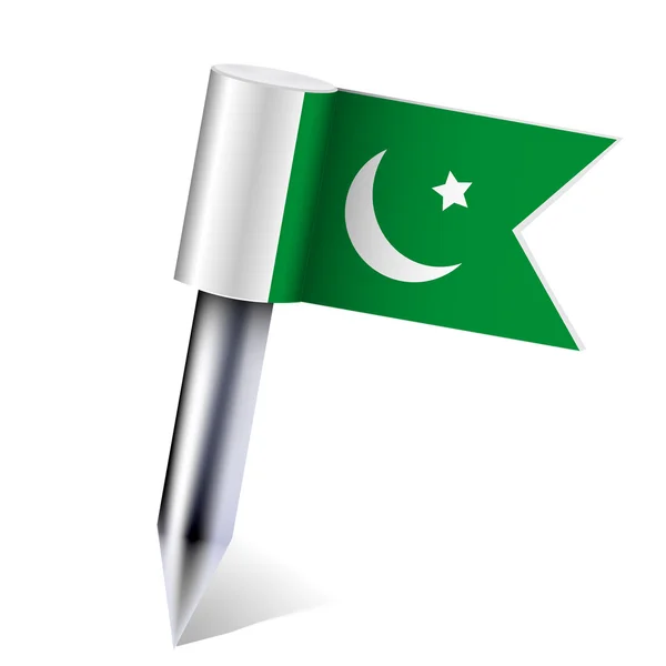Vetor bandeira do Paquistão isolado em branco. Eps 10 — Vetor de Stock