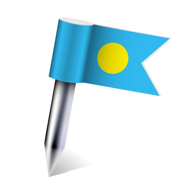 Palau bayrak beyaz izole vektör. EPS 10 — Stok Vektör