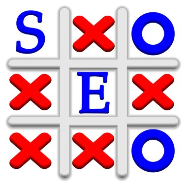 SEO tic tac toe arka plan vektör. EPS 10 illüstrasyon