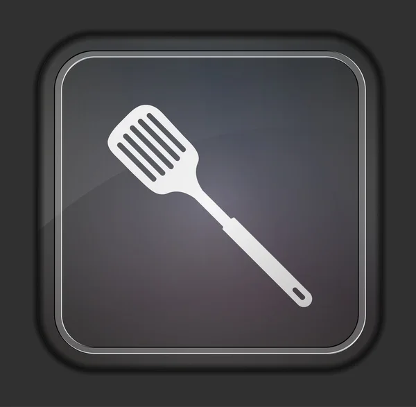 Versione vettoriale. icona cucchiaio da cucina scanalato. Illustrazione Eps 10. Facile da modificare — Vettoriale Stock