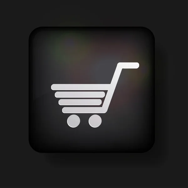 Vektor shopping ikonen på svart. EPS 10 — Stock vektor