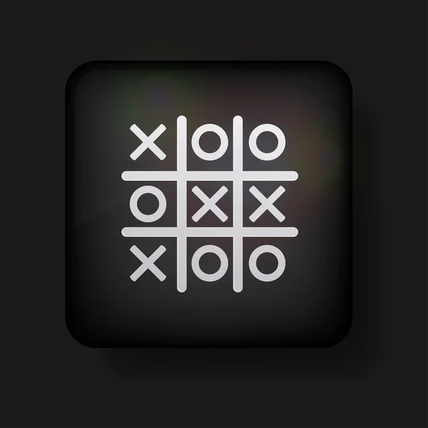 stock vector Vector tic tac toe icon on black. Eps 10