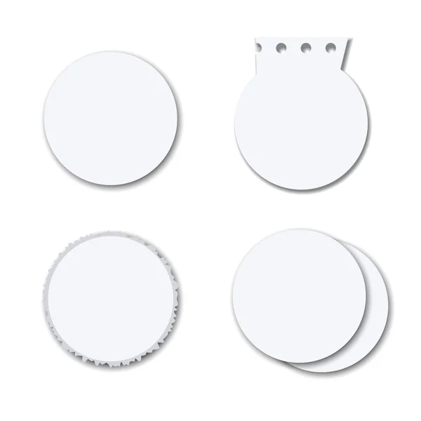 Circle paper set on white background — Stock Photo, Image