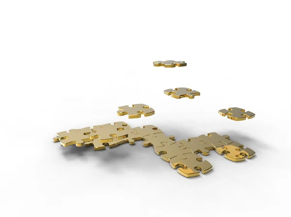 Assembly of pieces of puzzle — Stock Photo, Image