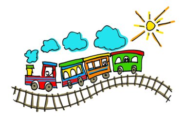 My train for holidays clipart