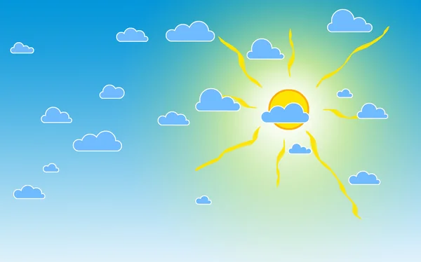Blue sky and sunshine — Stock Photo, Image