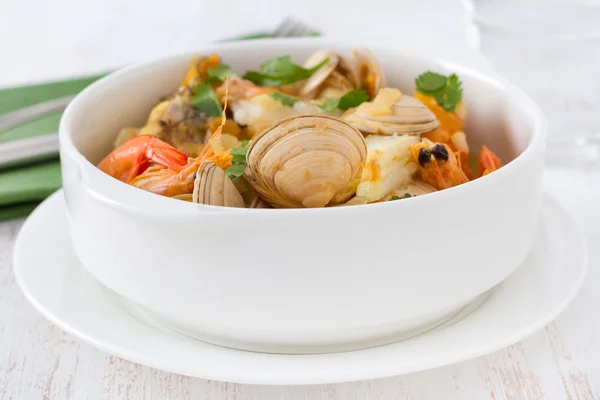 stock image Fish stew in the white bowl