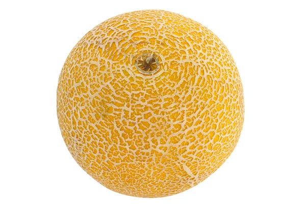 Melão amarelo no fundo branco — Fotografia de Stock