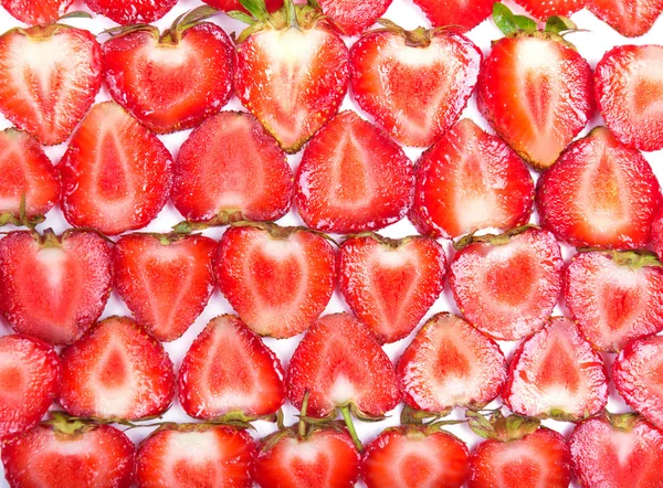 Erdbeerscheiben Hintergrund — Stockfoto