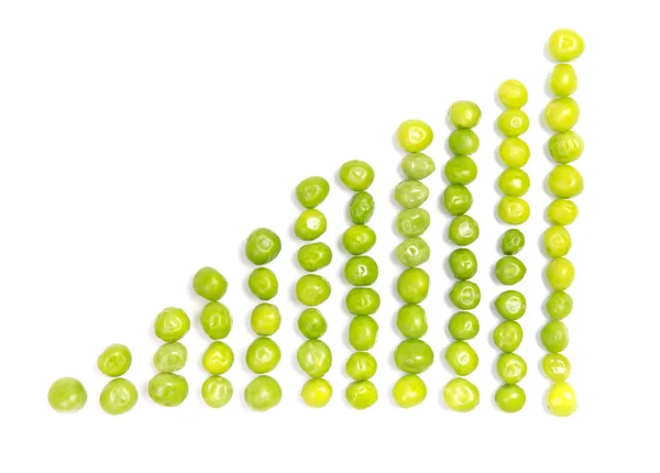 Diagrama abstrato em forma de vagens de ervilhas frescas — Fotografia de Stock