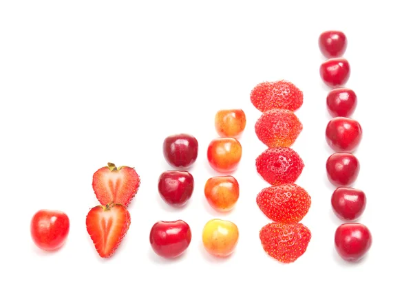 Abstract diagram shaped from fresh berries — Stock Photo, Image