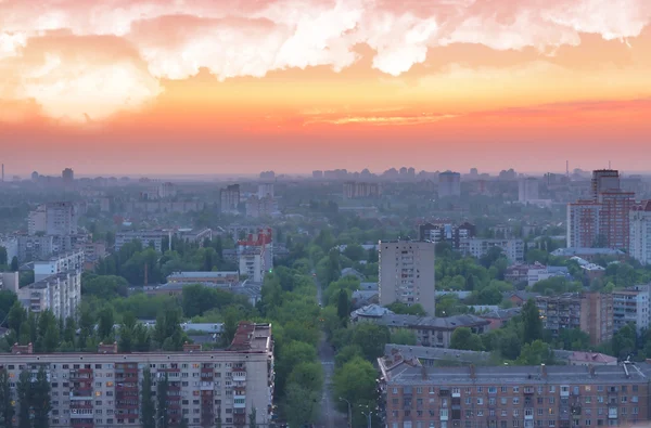 Kyiv, Ukrayna üzerinde havadan görünümü — Stok fotoğraf