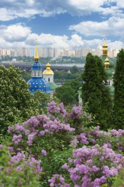 güzel bir Botanik Bahçesi bahar. Kyiv, Ukrayna