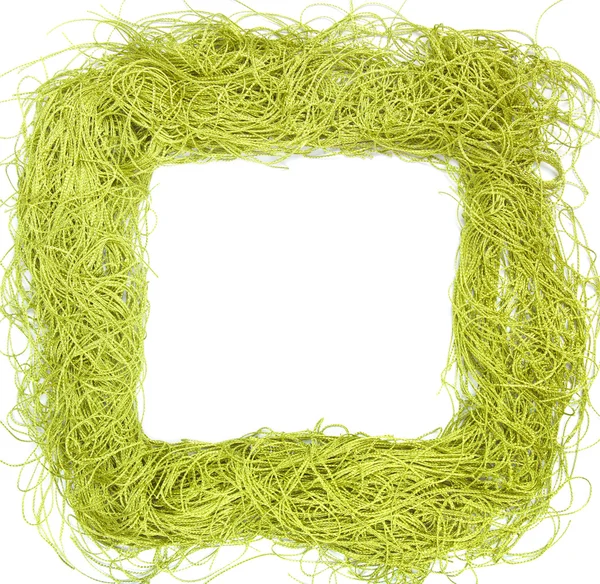 Moldura verde feita de cordas — Fotografia de Stock