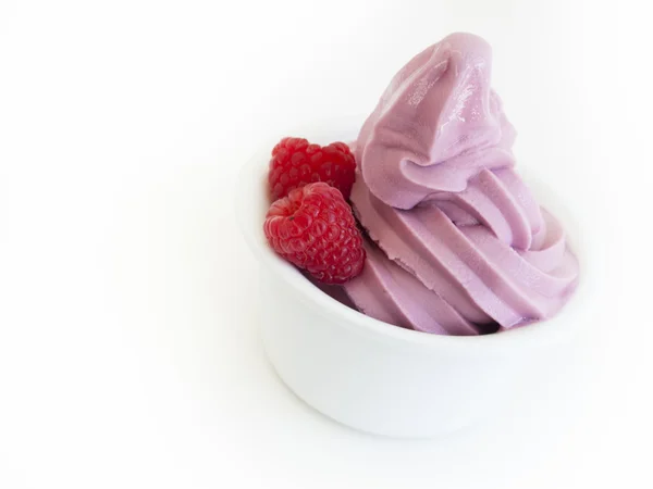 Frozen Soft-Serve Yogurt Stock Photo