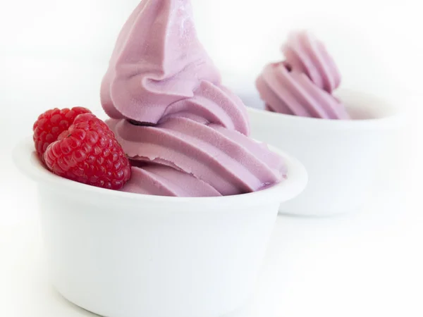 Frozen Soft-Serve Yogurt Stock Photo